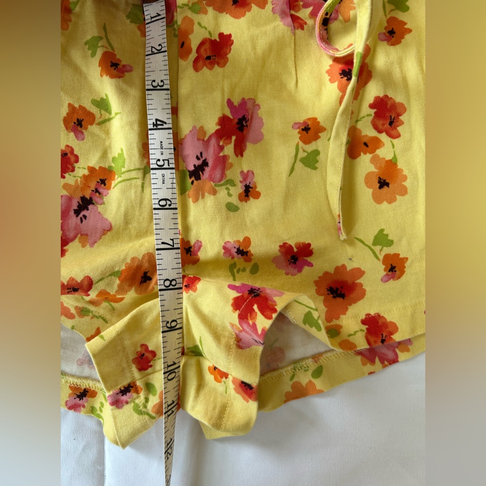 Wild Fable Yellow Floral Wrap Around Bow Tie Front Low Rise Mini Skort - Picture 15 of 15